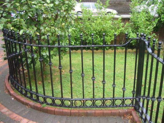 Garden steel fence