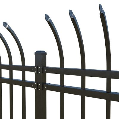 Curved-top fence style