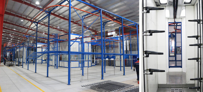 Automatic high-grade powder coating system